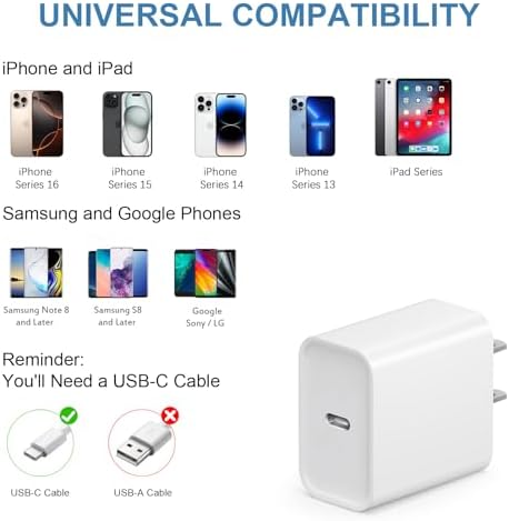 Swift Connect Magnetic Apple Watch Charger with 20 W USB-C Power Block – 5 ft MFi Certified Charging Cable for All Apple Watch Models Including Series Ultra, 9, 8, 7, 6, SE and More – Effortless Magnetic Alignment & Premium Durability for Rapid Charging Performance