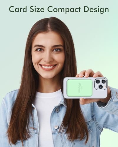 Podoru Mag Safe 5000 m Ah Portable Power Bank – Wireless Magnetic Charger with 20 W PD Fast Charging for i Phone 12 to 16 Series – Sleek, Lightweight Design for Effortless On-the-Go Charging – Includes Type-C Cable for Enhanced Versatility and Compatibility