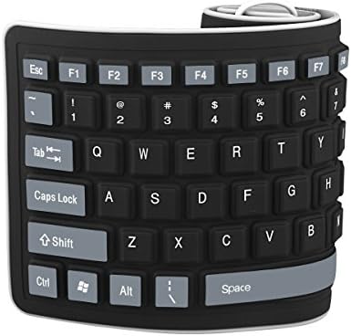 Sungwoo Ultra-Portable Waterproof Silicone Keyboard – Foldable USB Wired Rollup Design for Seamless Typing on PC, Notebooks & Laptops – Perfect for On-the-Go Professionals & Students
