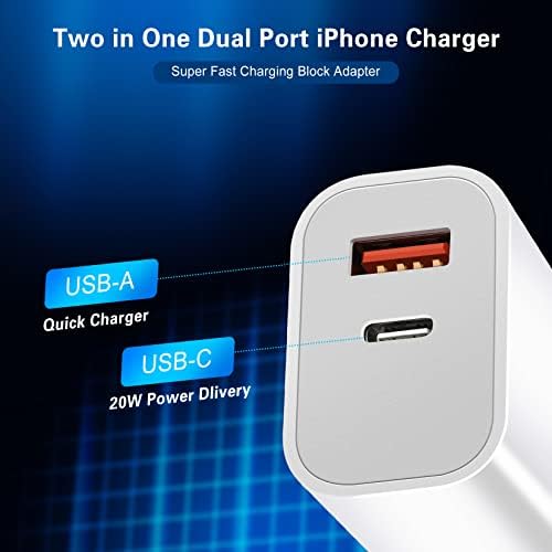 Efficient Dual-Port USB-C Wall Charger for i Phone 15 & 16 | Includes Two Extra Long 10 FT Cables | Rapid Charging for i Pad Pro and Smartphones | Perfect for Frequent Travelers and Busy Lifestyles
