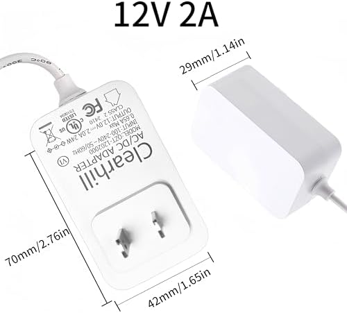 Versatile 24 V 2.5 A 60 W Wall-Mounted Power Supply Adapter for LED Strip Lights, Routers, Cameras – Durable 1.2 m Cable with DC 5.5 x 2.1 mm Connector for Enhanced Device Versatility and Efficiency – Optimize Your Power Management System Today!