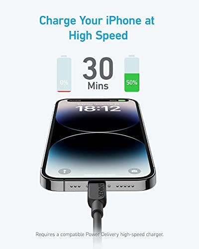 Anker 6 FT USB C to Lightning Cable Duo – MFi Certified High-Speed Charging Solution for i Phone 14 Series and More – Durable & Flexible Dual Pack for Ultimate Convenience and Connectivity
