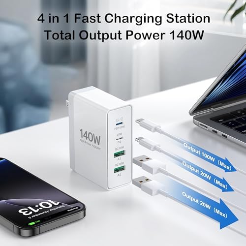 180 W Ga N USB-C Multi-Device Charging Hub – 7-Port Rapid Power Delivery Station for Mac Book Pro, i Pad Pro, i Phone 15/14/13/12, Galaxy S23 & Note 20 – Compact Power Solution for Tech Enthusiasts and Mobile Professionals