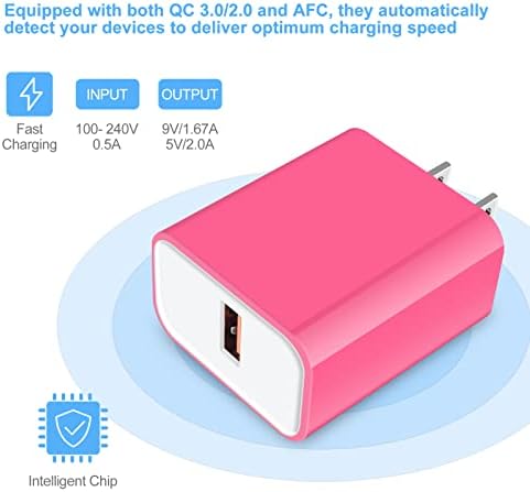 Rapid Charge USB Wall Charger – Quick Charge 3.0 Compact Power Block for i Phone & Samsung Galaxy – High-Speed Charging for Android Devices – Travel-Friendly Design with Safety Features – Universal Compatibility for LG, Moto & More