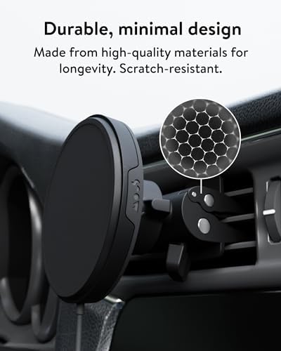 Mous Mag Safe Car Mount Phone Stand – Secure Suction Mount for i Phone 16/15/14/13/12 Series | Effortless 360° Rotation & Magnetic Alignment for Ultimate Convenience | Ideal for Hands-Free Navigation and Streaming