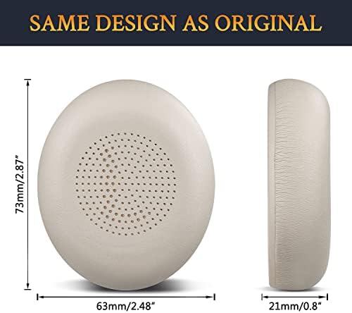 Premium SOULWIT Replacement Earpads for Jabra Evolve2 65 & 40 – Ultra-Comfort Protein Leather Cushions for Enhanced Sound Isolation and Longevity – Effortless Installation in Sleek Black Finish – Perfect On-Ear Headset Upgrade for Extended Listening and Productivity