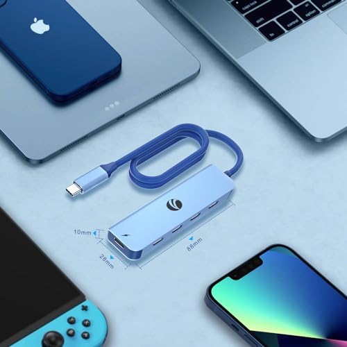 Unlock Ultimate Connectivity with the VCOM 10 Gbps USB C Hub: 5-Port Multiport Adapter Featuring 100 W Power Delivery for Lightning-Fast Charging and Data Transfer – Perfectly Designed for Mac Book Pro, Surface Pro, Dell, and HP Users – Ideal Portable Solution for Busy Professionals on the Move