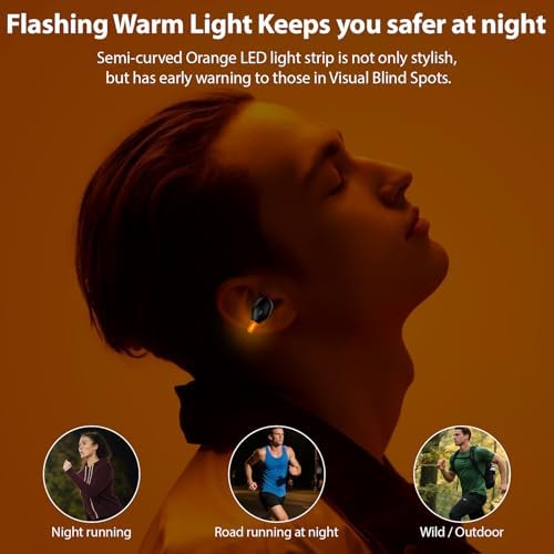 Experience Unmatched Freedom with Jiunai Open Ear Bone Conduction Earbuds – Advanced Sweatproof Wireless Bluetooth 5.3 Headphones for Active Lifestyles. Designed for Safety and Comfort, These Innovative Earbuds Feature a Unique Flash Night Light to Enhance Visibility During Evening Activities. Perfect for Running, Cycling, and Outdoor Sports, the Ergonomic Clip-On Design Ensures a Secure Fit While Keeping You Aware of Your Surroundings. With State-of-the-Art Bone Conduction Technology, Enjoy Crystal-Clear Audio Without Compromising Situational Awareness. Built to Endure the Elements, These Durable Headphones Are Easy to Maintain and Ideal for Intense Workouts. Elevate Your Listening Experience with Jiunai – Where Cutting-Edge Technology Meets Your Active Lifestyle.