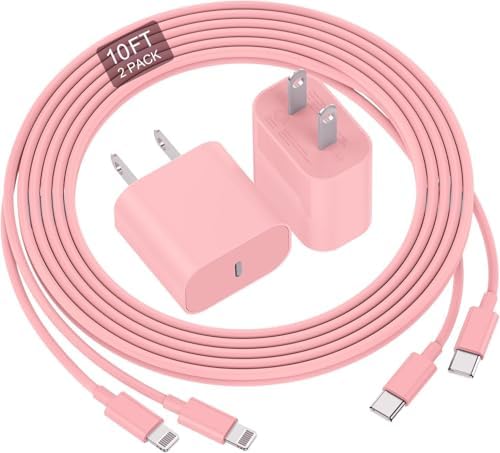 Ultra-Fast 20 W USB-C Charger with 6-Foot Lightning Cable – Convenient 3-Pack for i Phone 14/13 Pro, Ideal for Home and Travel – Superior Durability and Extended Reach for Effortless Charging Anytime