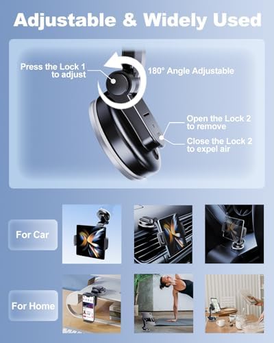 Revolutionize Your Driving Experience with the Z Fold 5 Car Mount: 360° Rotatable Tablet Holder for Ultimate Navigation and Safety – Compatible with Samsung Z Fold Series, i Pad Mini, i Phone 16, and More – Firm Grip Technology Prevents Device Slippage During Bumpy Rides – Effortless Installation on Air Vents – Lightweight Yet Robust Design for Enhanced Durability and Versatility – Stay Connected Hands-Free While Driving with This Premium Car Vent Accessory