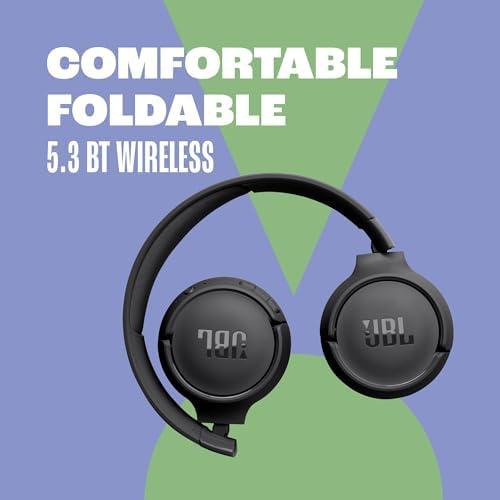 JBL Tune 520 BT Wireless On-Ear Headphones – Unmatched 57-Hour Battery Life with Quick Charge, Ultra-Comfortable Foldable Design, Voice Aware for Effortless Hands-Free Calls, Lightweight Portability in Striking Purple – Ideal for Music Lovers & Daily Travelers