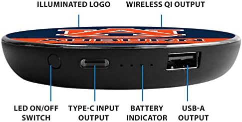 LSU Illuminated Logo Wireless Charger & Portable Power Bank – Dual Charging Pad for Wired and Wireless Devices, Fast Charging Technology, Ideal NCAA Gifts for Graduates and Fans, Ultimate Charging Solution with Enhanced Compatibility