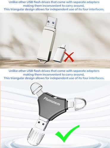 Unlock Endless Memory Storage with the 128 GB i Phone Flash Drive – Effortless Photo & Video Backup, No App Needed, Compatible with i Phone, i Pad, Android & PC, USB 3.0 Speed for Quick Transfers, Compact & Durable Design for On-the-Go Convenience