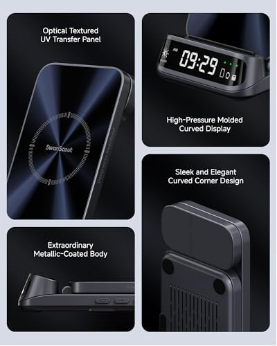 Ultimate 3-in-1 Wireless Charging Station for i Phone 16/15/14/13/12, Apple Watch 10/9/8/7/6 & Ultra, Air Pods Pro/3/2/4 – Fast Charge, Sleek Design, No Adapter Required – Enhance Your Charging Experience with Seamless Compatibility and Portability