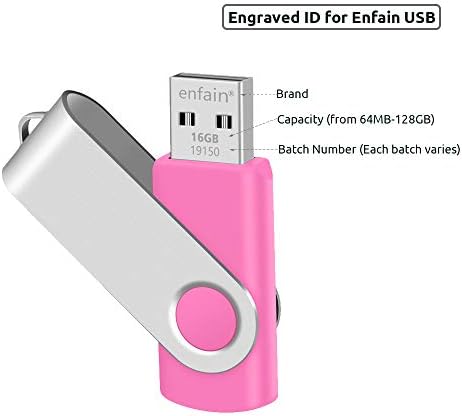 Enfain 10-Pack Red USB Flash Drives 16 GB – High-Speed USB 2.0 Memory Sticks with LED Indicator & 12 Labels for Easy Organization – Reliable & Portable Data Storage Solution for Professionals and Students