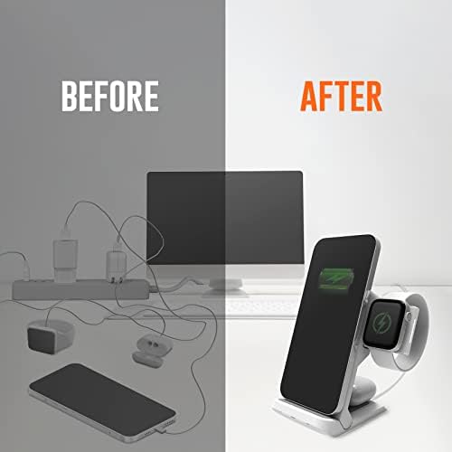 Effortlessly Charge All Your Devices with the STM Charge Tree Swing 3-in-1 Qi-Certified Wireless Charging Station – Fast 15 W Multi-Device Power Hub for i Phone, Samsung, Android, Air Pods & Apple Watch – Sleek Black Design Perfect for Home or Office Use – Streamline Your Charging Routine and Eliminate Clutter while Enjoying Safe, Reliable Power for All Your Essentials.