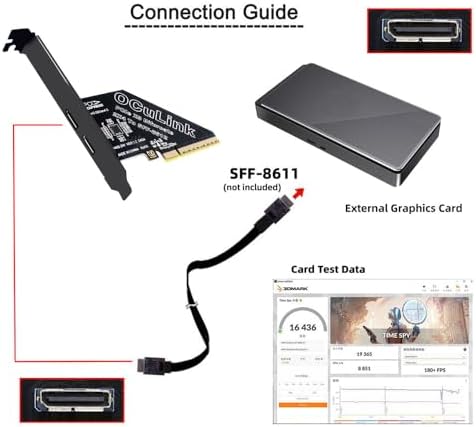 Elevate Your Computing Power: Cablecc SFF-8612 Oculink to M.2 NVMe PCIe SSD Enclosure Adapter for 2280 SSDs – Ultimate Speed and Compatibility Upgrade for Your Mainboard