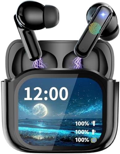 Elevate Your Audio Experience with ELECGO Bluetooth 5.4 Wireless Earbuds – Advanced ANC/ENC Noise Cancellation, Touch Control Technology, and Customizable EQ for i Phone and Android Users – Perfect for Active Lifestyles, Daily Commutes, and Relaxation Moments
