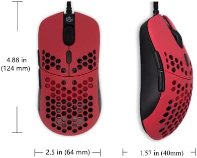 Gwolves Hati HTS Ultralight Honeycomb Wired Gaming Mouse – 48 g Precision with 16,000 DPI Sensor, Low Latency, Anti-Interference, 6 Customizable Buttons, On-Board Memory for PC/Mac/Laptop – Stardust Golden Small Edition for Maximum Speed and Comfort