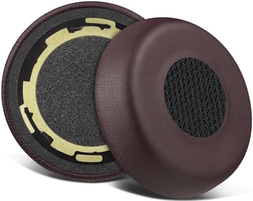 Upgrade Your Jabra Evolve 75 Experience with SOULWIT Replacement Earpads – Luxurious Soft Protein Leather and High-Density Noise Isolation Foam in Elegant Burgundy – Engineered for Maximum Comfort and Superior Sound Clarity