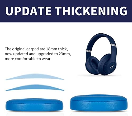 Damex Premium Thickened Replacement Ear Pads for Beats Solo 2/3 Wireless Headphones – Comfortable Red Earpads with Enhanced Sound Isolation and Easy Installation for Ultimate Listening Experience