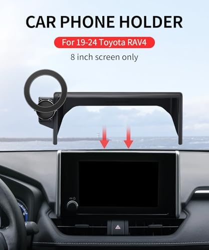 Maser Weller 360° Rotating Car Phone Mount for Toyota RAV4 (2019-2025) – Mag Safe-Compatible, Air Vent Safe Smartphone Holder with Fixed Clip for Optimal Navigation and Hands-Free Calls