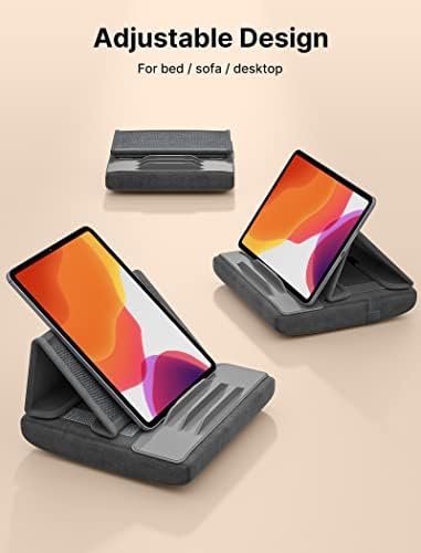 JSAUX Multi-Angle Tablet Pillow Stand – Ergonomic Holder for i Pad, Kindle & Smartphones, 4-11″ Devices in Navy Blue – Ultimate Comfort for Hands-Free Viewing on Bed, Lap or Desk, Ideal for Movies, Reading & Video Calls