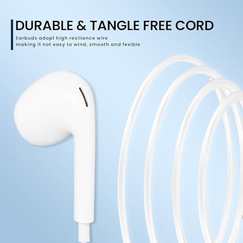 Elevate Your Audio Experience with Dual Pack Wired Earbuds for i Phone – Integrated Microphone and Adjustable Volume Control for Seamless Calls, Music, and Podcasts – Compatible with All i OS Devices Including i Phone 14/13/12/11/XR/XS/X/8/7/SE/Pro/Pro Max – Lightweight, Durable Design for Ultimate Sound Clarity and Portability – Ideal for Music Lovers and Busy Professionals