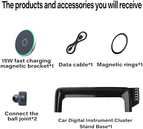 Car Phone Holder for 2020-2022 Mercedes Benz GLC / 2019-2021 C-Class Accessories Apply to 10.25 Inch Touch Screen 15W Fast Wireless Charger Screen Fixed Clip Cell Phone Mount – Enhanced Compatibility and Speed