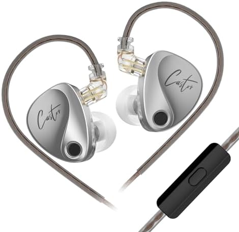 KZ ZSN Pro Hybrid In-Ear Earbud Headphones – High-Fidelity Audio with Dynamic Driver & Balanced Armature, Stylish Metal Faceplate, Detachable Cable for Custom Connectivity – Perfect for i Phone & Android Use, Ideal for Fitness & Everyday Listening (Blue, No Mic)