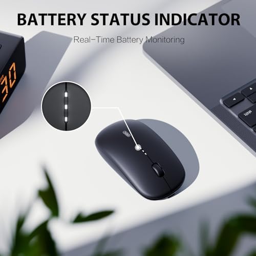 Elevate Your Productivity with the INPHIC M1 II Tri-Mode Wireless Mouse – Lightweight 80 g Bluetooth 5.0/4.0 & USB Connectivity, Ergonomic Design, Visible Battery Indicator & Type-C Charging for Windows, Mac, Tablets & Laptops – Sleek Black Finish for Ultimate Versatility