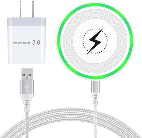 15 W Fast Wireless Charging Pad for Google Pixel, Moto Razr+, and Samsung Galaxy – Sleek, Universal Compatibility, and Smart Charging Indicators for Effortless Power-Up at Home or Office