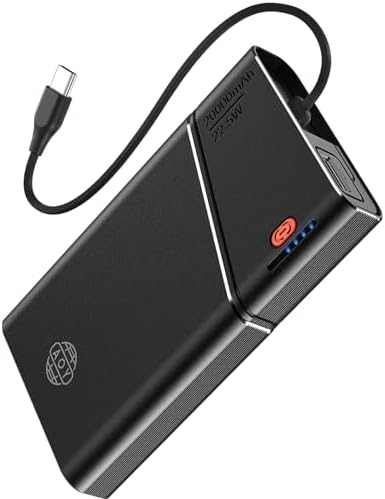 Lightning-Fast 22.5 W Portable Power Bank – 20,000 m Ah Aerospace Metal Charger with Detachable USB-C Cable & TSA Compliance – Ideal Travel Companion for i Phone 16, Samsung S24, and More – Superior Durability & Rapid Charging with 3-Year Guarantee
