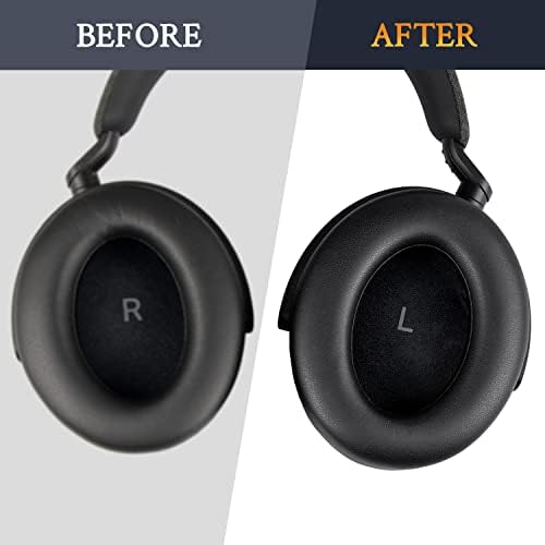 Transform Your Sennheiser Momentum 4 with SOULWIT Premium High-Density Noise-Isolating Protein Leather Earpads – Ultimate Comfort and Sound Clarity Enhancements – Stylish Grey Finish for an Elevated Audio Experience