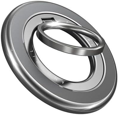 Revolutionize Your Phone Handling with the 2025 Sability Max Magnetic Grip – Unmatched Dual-Sided Magnet and Rotating Ring Design for Mag Safe i Phone 16 Pro Max, 15, 14, 13, 12 & Samsung S25 – Essential Gym Accessory in Chic Grey for Effortless One-Handed Operation and Versatile Device Compatibility