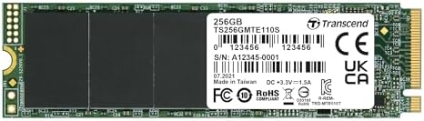 Elevate Your Computing Experience with the Transcend 256 GB M.2 2280 SSD – Achieve Lightning-Fast Speeds of Up to 1,600 MB/s for Seamless Gaming and Multitasking, Featuring PCIe NVMe Gen3 x4 Compatibility, 3 D TLC NAND Technology for Enhanced Durability, and Intelligent LDPC Error Correction for Unmatched Data Integrity. Perfect Upgrade for Ultrabooks, Laptops, and Desktops!