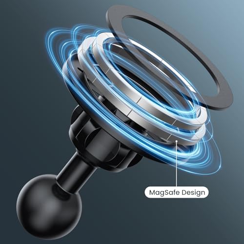 Magnetic Cell Phone Holder Base for Mag Safe i Phone 12-16 Series – Superior 1″ Ball Mount Compatibility with RAM & B Size Double Socket Arms for Effortless Navigation and Hands-Free Calling – Unmatched Stability and Sleek Design for Everyday Use