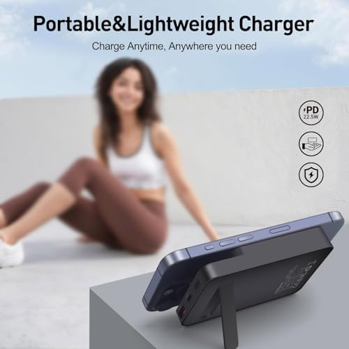 Magnetic Wireless Power Bank 10000 m Ah – 22.5 W Fast Charger for i Phone 16/15/14/13/12 Series with Built-in LED Display – Versatile Travel Power Solution for Samsung, Google, and More – Lightweight Design with Multi-Device Charging Capability and Intelligent Digital Readout for On-the-Go Convenience