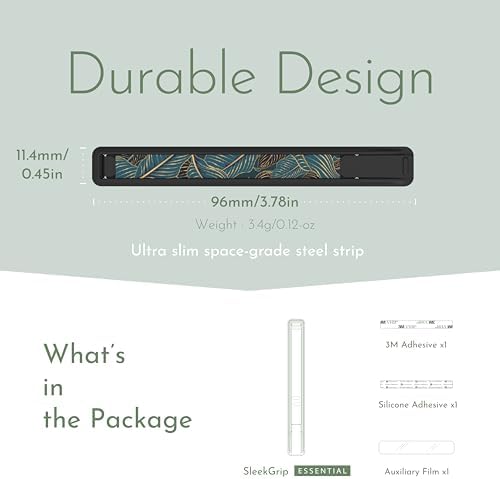 Sleek Strip Ultra-Thin Phone Grip & Kickstand – Lightweight Finger Holder for i Phone & Android – Customizable Loop Design with Dual Viewing Angles – Pocket-Friendly, Strong Adhesive, and Stylish Color Options for Enhanced Mobile Experience