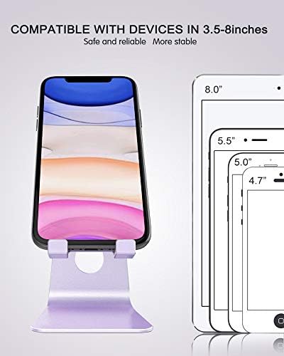 CreaDream Adjustable Cell Phone Stand, Phone Stand, Cradle, Dock, Holder, Aluminum Desktop Stand Compatible with Phone 13 12 Pro Max Charging, Accessories Desk, All Mobile Phones, Sierra Blue – Enhanced Compatibility and Speed