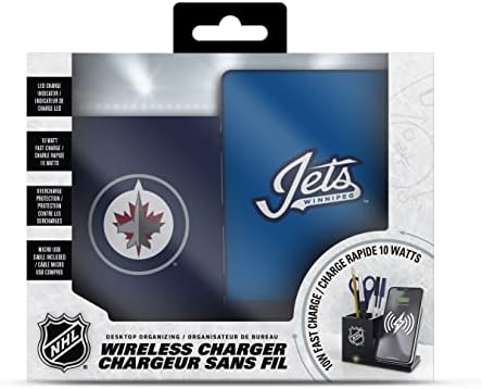 SOAR NHL Wireless Charging Station and Desk Organizer – Premium Qi Fast Charger with Team Logo for Sports Fans, Sleek Accessory Holder for a Tidy Workspace, Perfect for Phones and Essentials