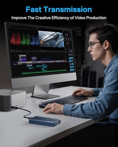 Experience Lightning-Fast Storage with ACASIS 40 Gbps M.2 NVMe SSD Enclosure – Thunderbolt 4/3 & USB4 Compatible, Tool-Free Setup for M-Key B+M SSDs (2280/2260/2242/2230) – Perfect for Video Editing, Gaming, and Large File Transfers – Durable Design for Optimal Heat Dissipation & Long-Lasting Performance – Elevate Your Device with High-Speed Data Transfer and Enhanced Compatibility