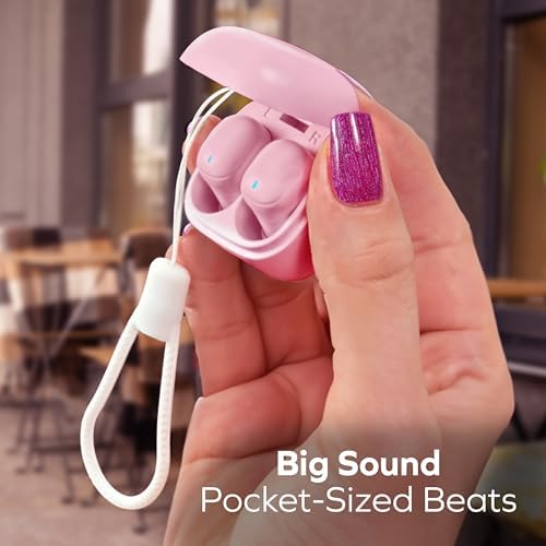 Coby Mini True Wireless Earbuds – Ultra-Compact Bluetooth Earbuds with 12-Hour Playtime, Built-in Microphone, and Lightweight Design for All-Day Comfort – Perfect for On-the-Go Music and Calls (White)