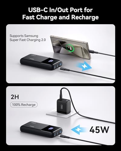 Ultimate INIU Power Bank 20,000 m Ah – 65 W Compact Fast Charger for Laptops, Tablets & Smartphones – Multi-Device USB-C Travel Power Bank with PD & QC Technology – Ideal for Mac Book, i Pad, Steam Deck, i Phone 16/15, Samsung Galaxy S22 – Unmatched Portability & Efficiency