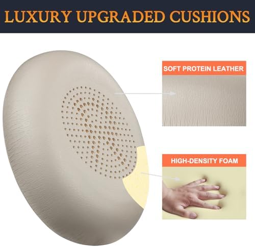 Premium SOULWIT Replacement Earpads for Jabra Evolve2 65 & 40 – Ultra-Comfort Protein Leather Cushions for Enhanced Sound Isolation and Longevity – Effortless Installation in Sleek Black Finish – Perfect On-Ear Headset Upgrade for Extended Listening and Productivity
