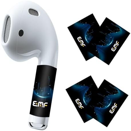 Premium 4-Piece Black Protection Stickers for Air Pods 2 nd & 3 rd Generation – Ultimate Scratch Defense for Bluetooth Headphones & Wireless Earbuds – Eco-Friendly Adhesive Cover with Easy Application & Removal – Stylish Durability for Everyday Use