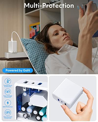 Revolutionary 65 W Ga N USB-C Fast Charger – Compact Power Adapter with PD & QC3.0 for Lenovo, HP, Dell, and Chromebook – 6.5 FT Flexible Charging Cable for Ultimate Portability and Versatile Device Compatibility