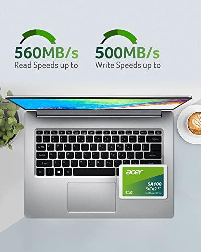 Acer SA100 960 GB SATA III Internal SSD – Achieve Blazing 560 MB/s Read Speeds with Advanced 3 D NAND Technology for Ultimate Durability, Ideal for Gamers and Creative Professionals Seeking Exceptional Storage Solutions!