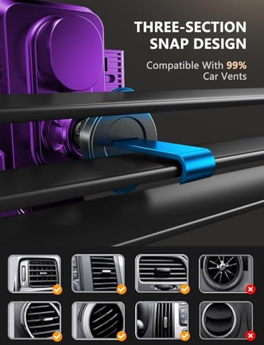 Effortless Power on the Road: JOYMASS 15 W Wireless Car Charger & Auto-Clamping Phone Holder in Chic Purple – Universal Compatibility with i Phone 12-16 & Samsung Galaxy S24, S23, S22+ – Fast Charging Made Stylish and Secure for Every Commute