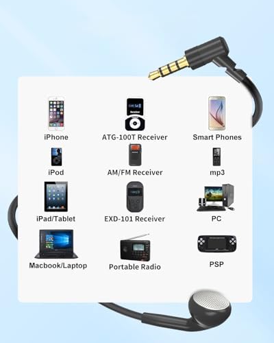 Ultra-Lightweight Single-Side Earphone with Built-In Mic and Inline Control – 3.5 mm Earbud for Exceptional Sound Clarity and Multi-Device Compatibility (Sleek White) – Perfect for Hands-Free Calls and On-the-Go Audio Enjoyment